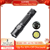 Sofirn SP35T 3800lm Tactical 21700 Flashlight Powerful LED Light USB C Rechargeable Torch with Dual Switch Power Indicator ATR