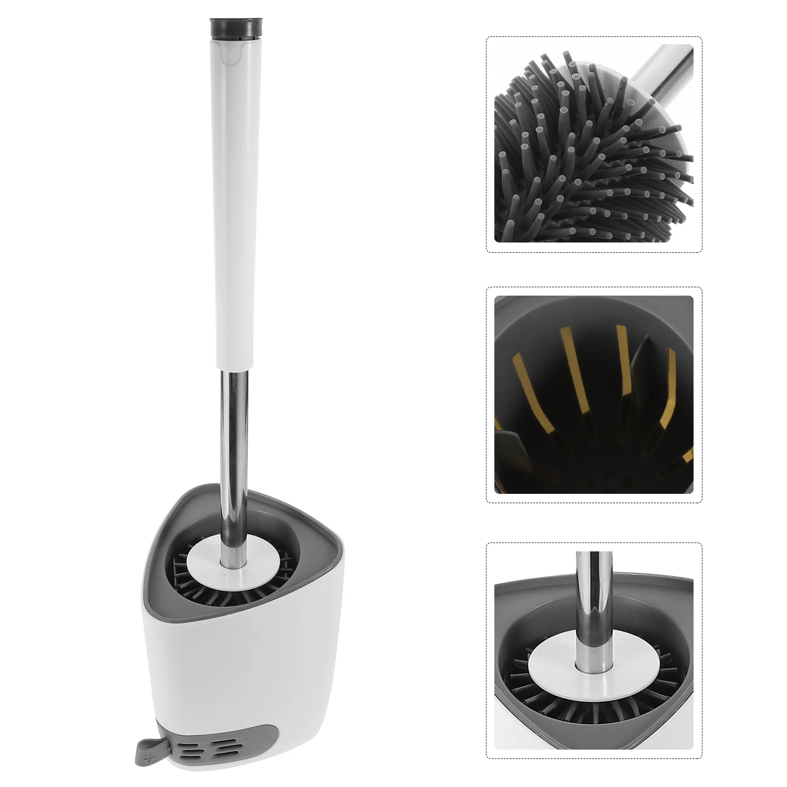 

1Set Toilet Brush Set Long Handle Ergonomic Design Soft Bristles Wall Mounted Holder for Bathroom Cleaning Household Hotel