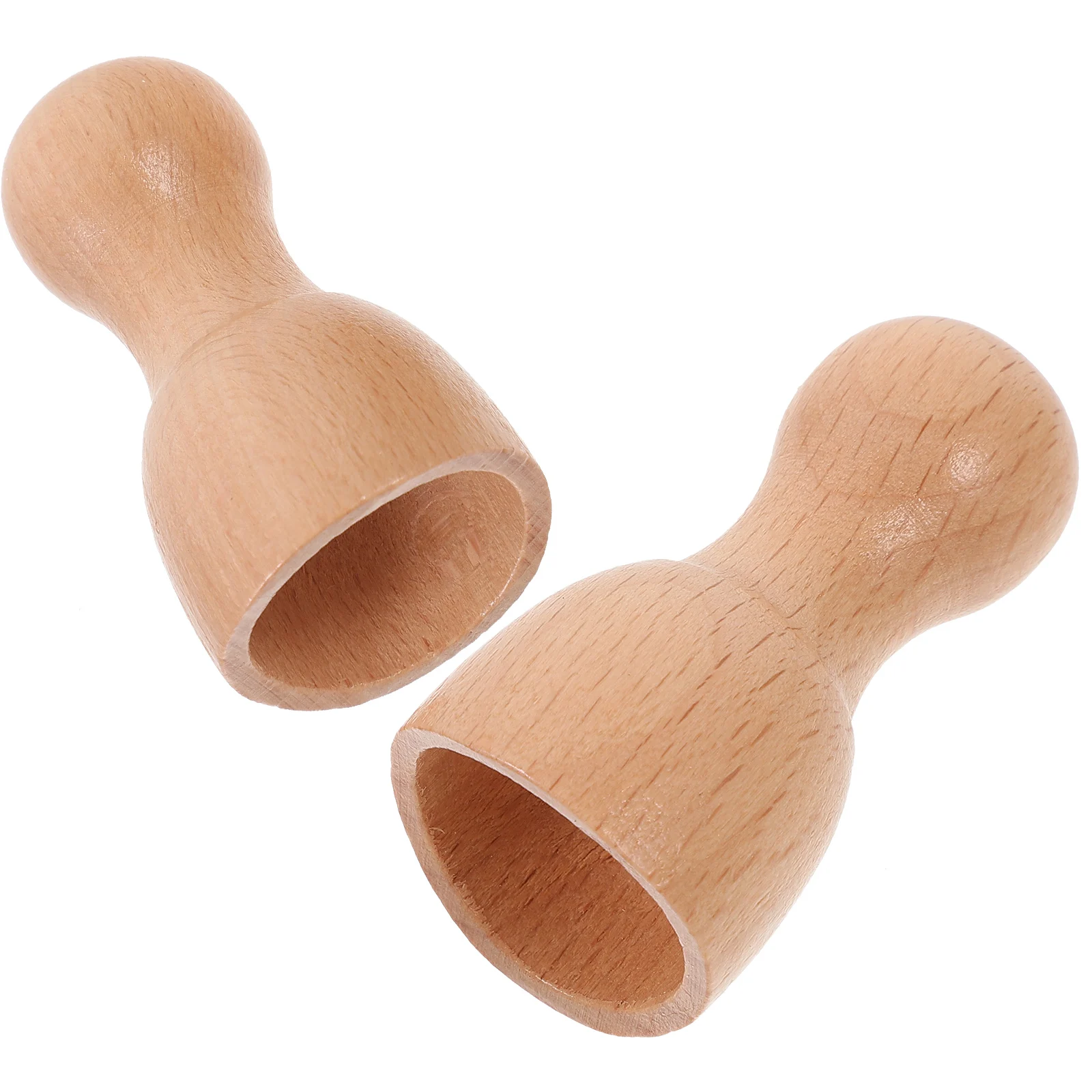 

2Pcs Massage Cup Wooden Body Massager Compact Shoulder Neck Back Scalp Tool Scraping Surface Travel Home Office Relaxation