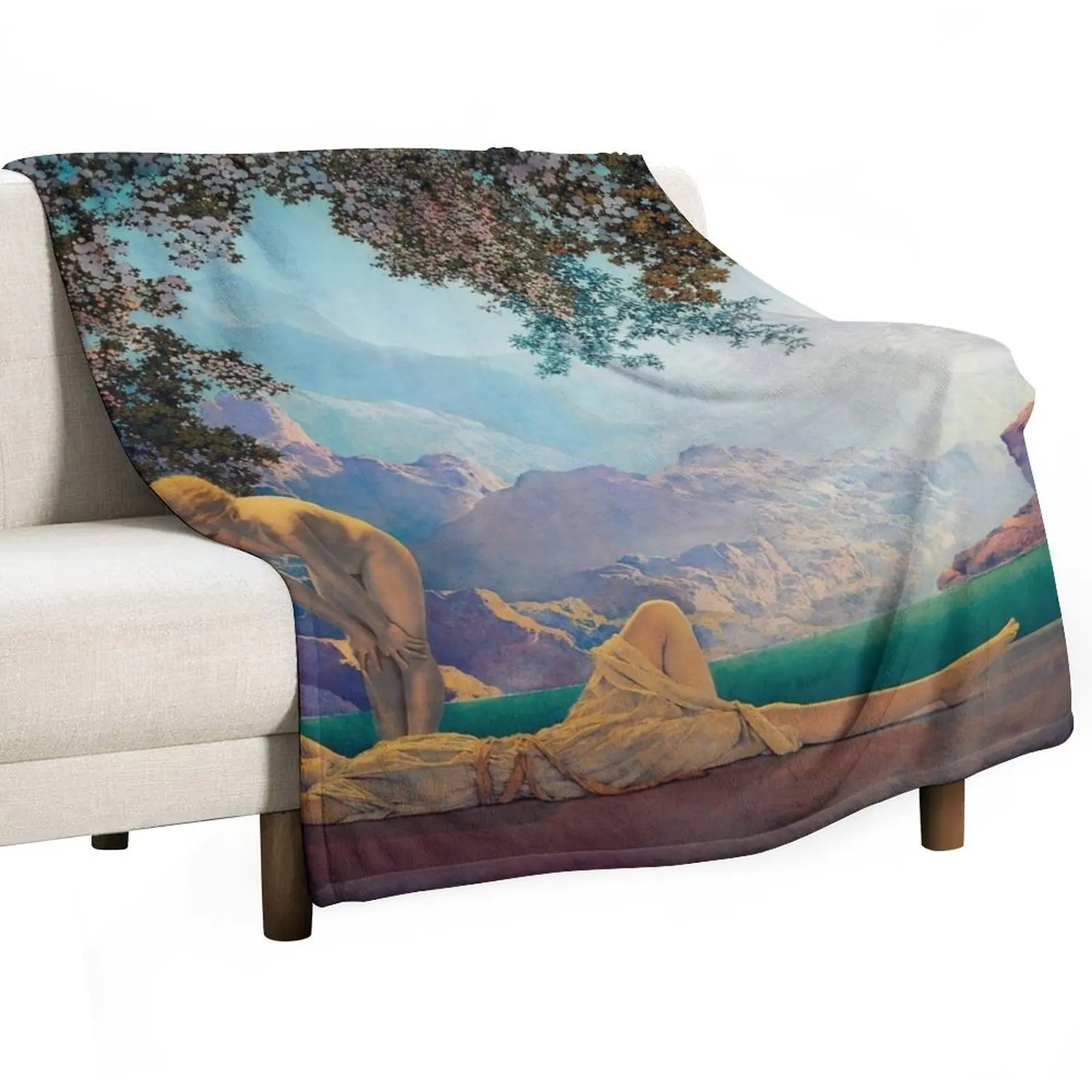 

Maxfield Parrish. Daybreak. 1923 Throw Blanket anime Decorative Throw Luxury Throw Soft Blankets