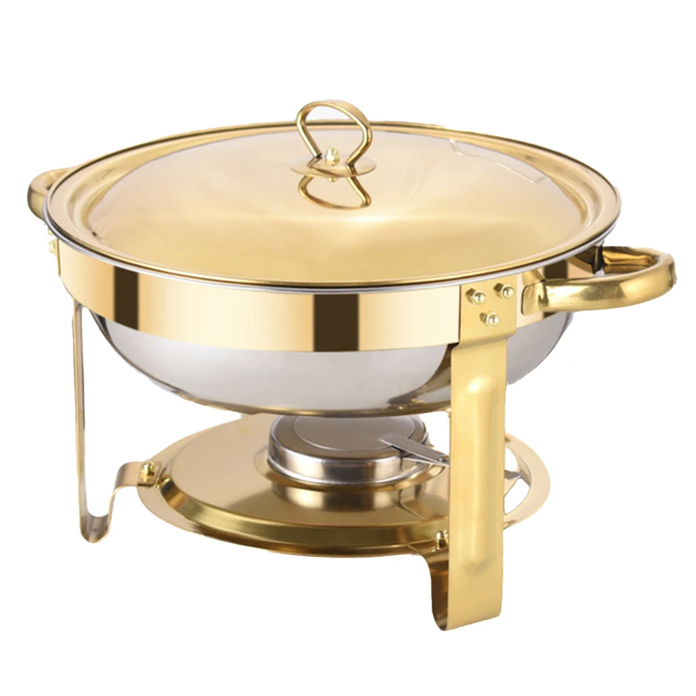 1 Set Chafing Dish Set 34x34x12cm Stainless Steel Chafing Dish Set 2 Pack 5 QT Buffet Warmers With Glass Lids Kitchen Cookware