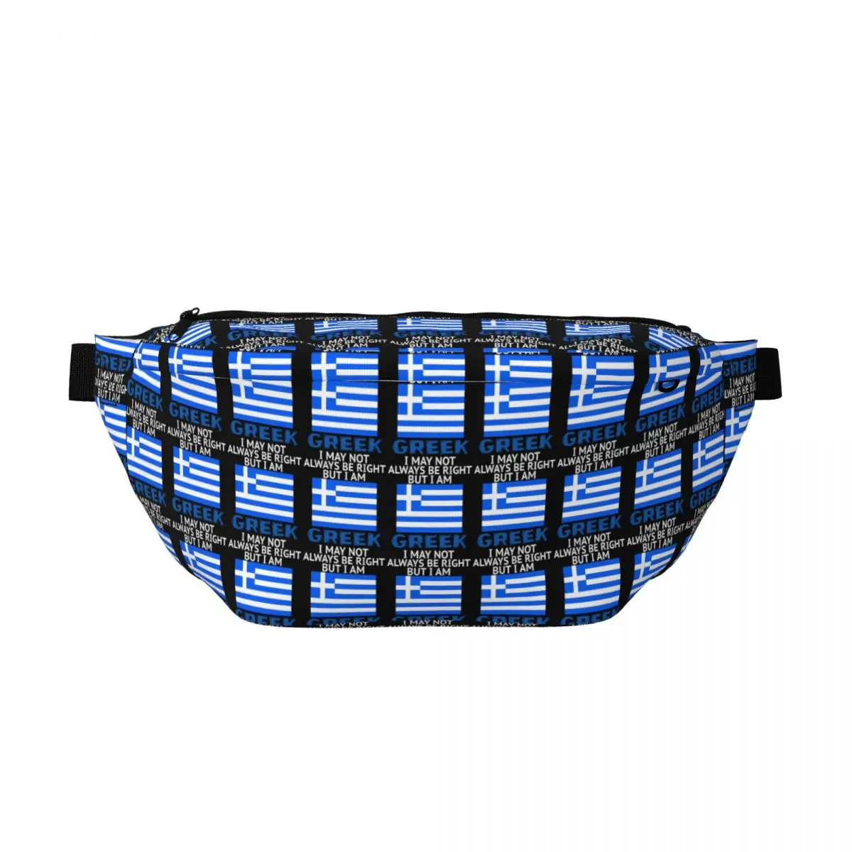 

Сумка-бананка через плечо с флагом Греции для мужчин и женщин, регулируемая поясная сумка для путешествий, бега, хранения денег и телефона, нагрудная сумка