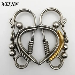 Stainless steel Keychains,Handmade Matte Round Bead Polishing, Mechanical Car Key Ring Men Waist Trinket Outdoor American Style