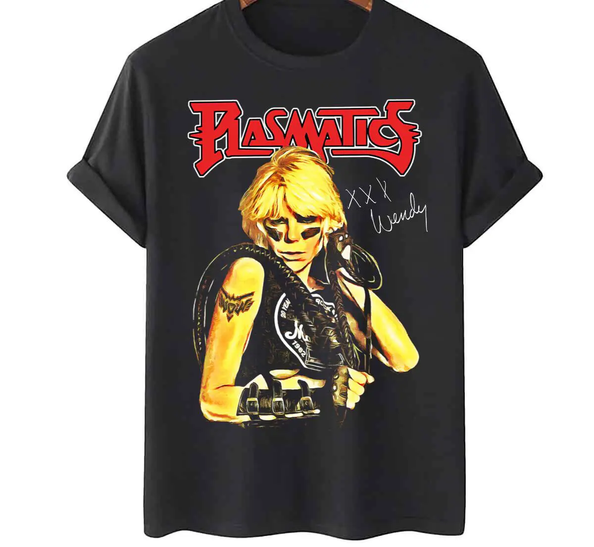 Vintage Wendy O Williams Plasmatics Heavy Cotton Black Unisex Black Shirt AA1594