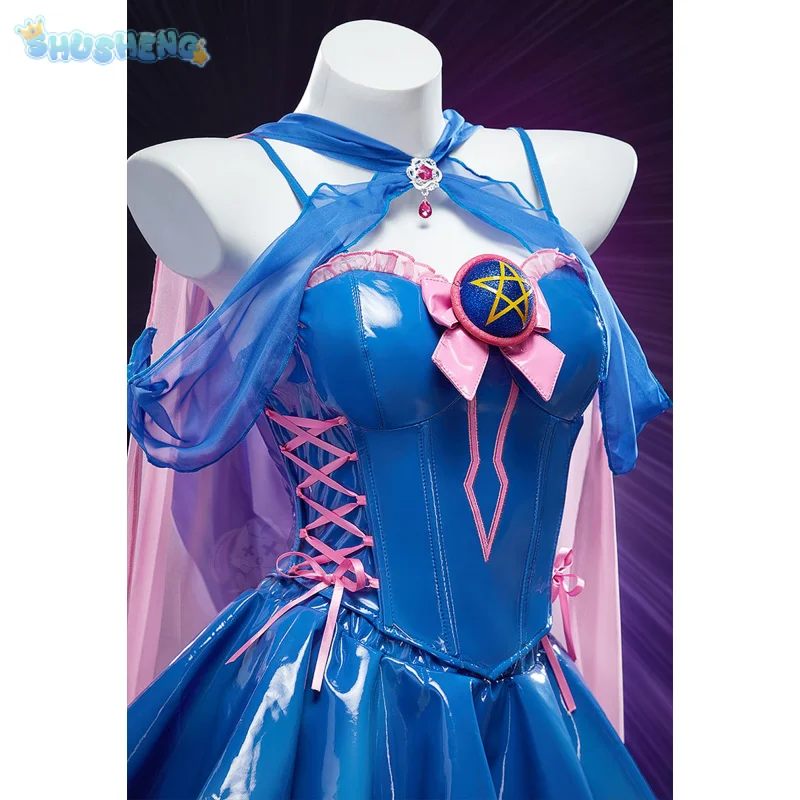 

Halloween women uniform Black Magician Girl BMG Cosplay Dark Magician Girl DMG Costume Sweet leather top skirt headwear prop set