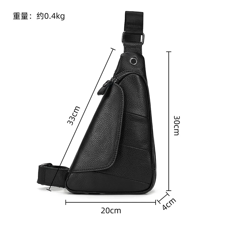 الراقية حقيبة الصدر الموضة الرجال حقيبة كتف جلدية حقيقية حقيبة كروسبودي طبقة علوية جلد البقر حقيبة رجالية كلاسيكية #2