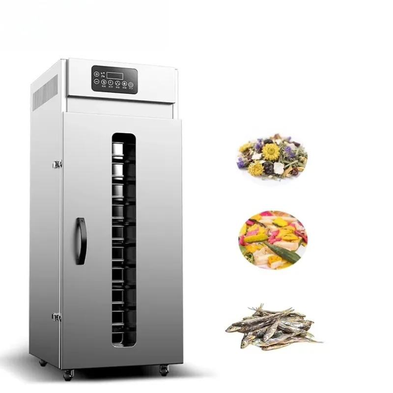 

Multifunctional Rotary Food Dehydrator Machine 10 Tray Stainless Steel Commercial Fruit Vegetable Meat Dryer Oven