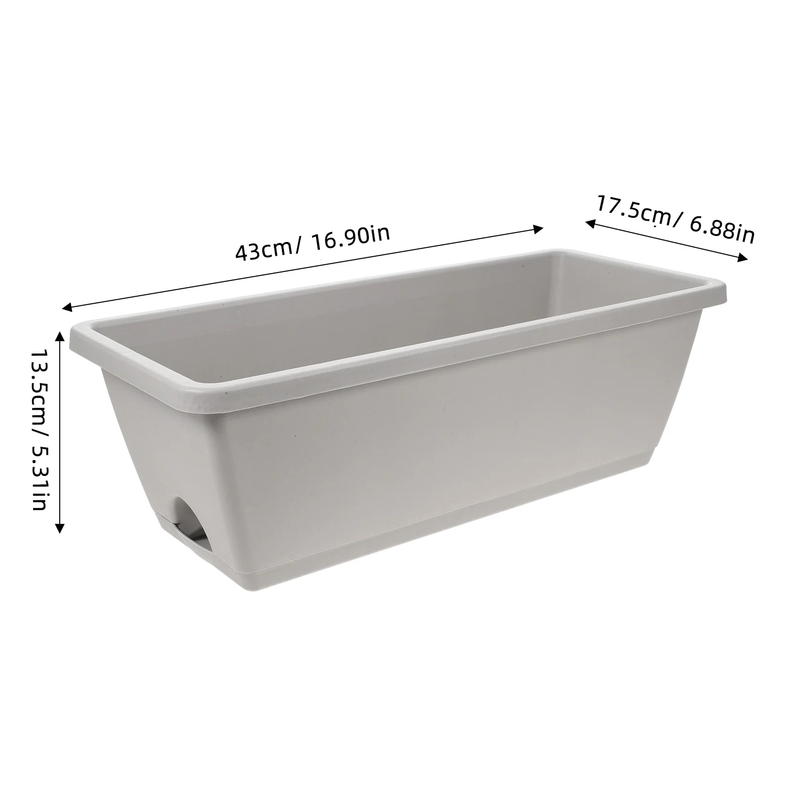 4 Sets Household Window Frame Pot Plant Nursery Accessory Plants Garden Rectangular Planter Flower Pots Box