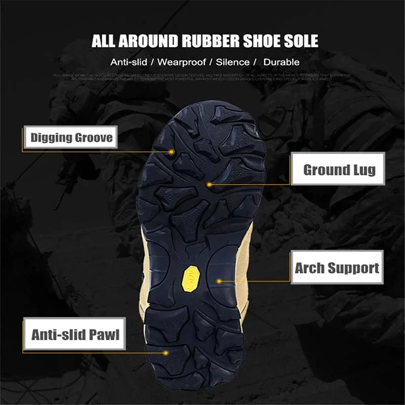 Brand Tactical Hunting Hiking Boots Outdoor Quick Reaction Breathable Men Shoes Ankle Boots Safety Climbing Shoes