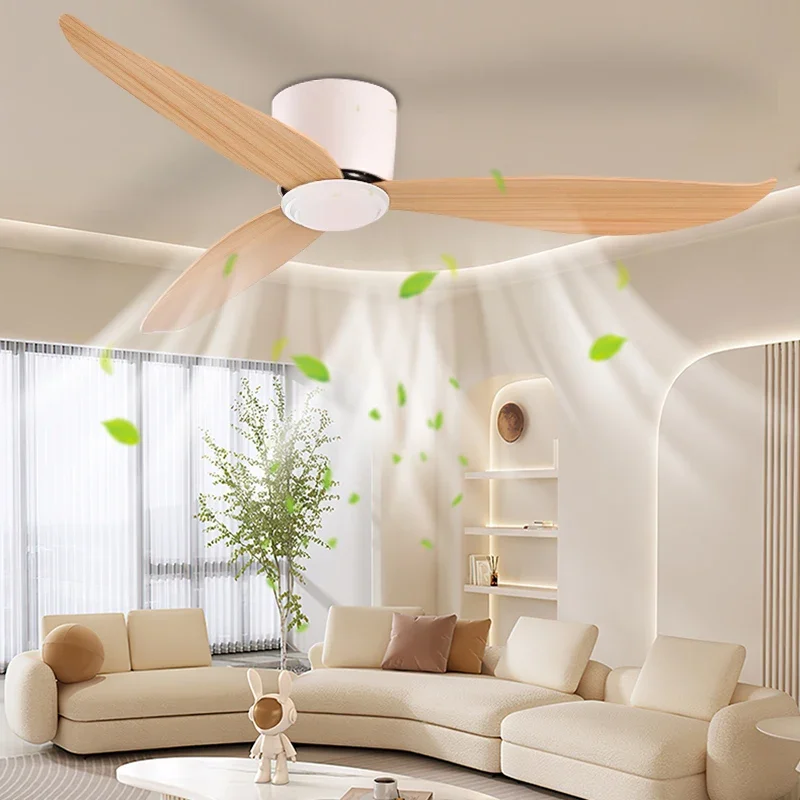 Ceiling Fan Bedroom Dining Room Living Room Intelligent Remote Control 6-Speed Fan Nordic Style Home No Light 110-220v