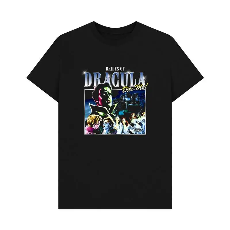 PREMIUM OFFICIAL Horror Line Bite Me Black  T shirt
