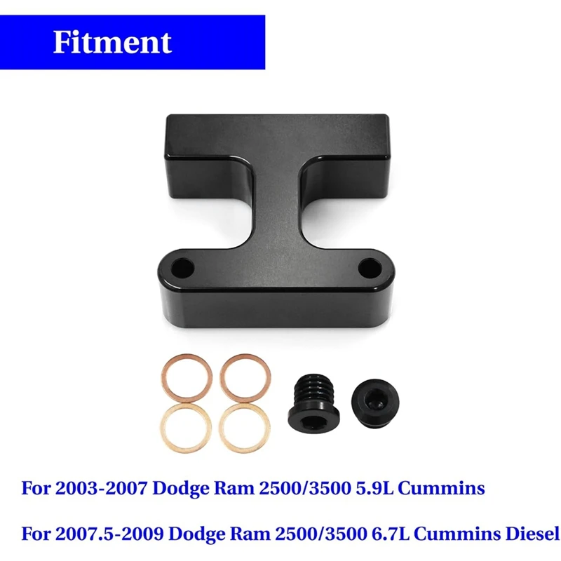 Fuel Filter Delete Tool Bypass Removal Kit For Dodge Ram 2500, 3500 5.9 & 6.7 Cummins Diesel 2003-2009