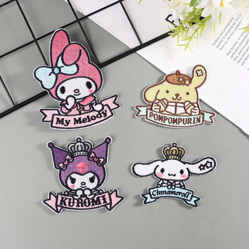 

Sanrio Kuromi Cinnamoroll, аниме, одежда, вышивка, нашивка, одежда, толстовки, брюки, аксессуары, милый подарок, нашивка