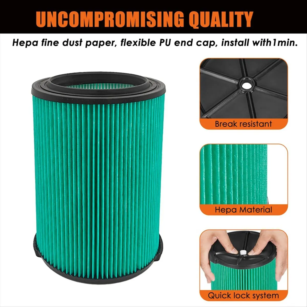 N18R لاستبدال فلتر Hepa CMXZVBE38777/38753، يستبدل 9-38753، لمكانس متجر 5-20 جالون1988+