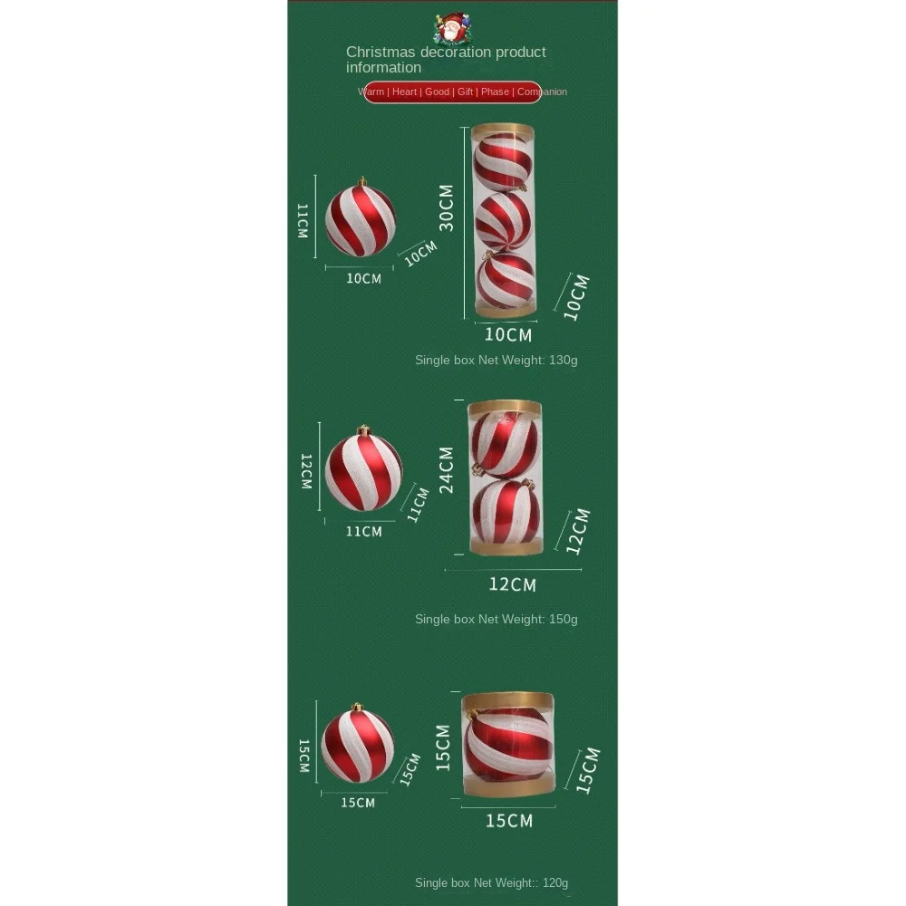 3/2/1 Uds bolas de calabaza adorno para árbol de Navidad artesanías de plástico DIY cajas de regalos de Navidad pintadas colgante adorno colgante