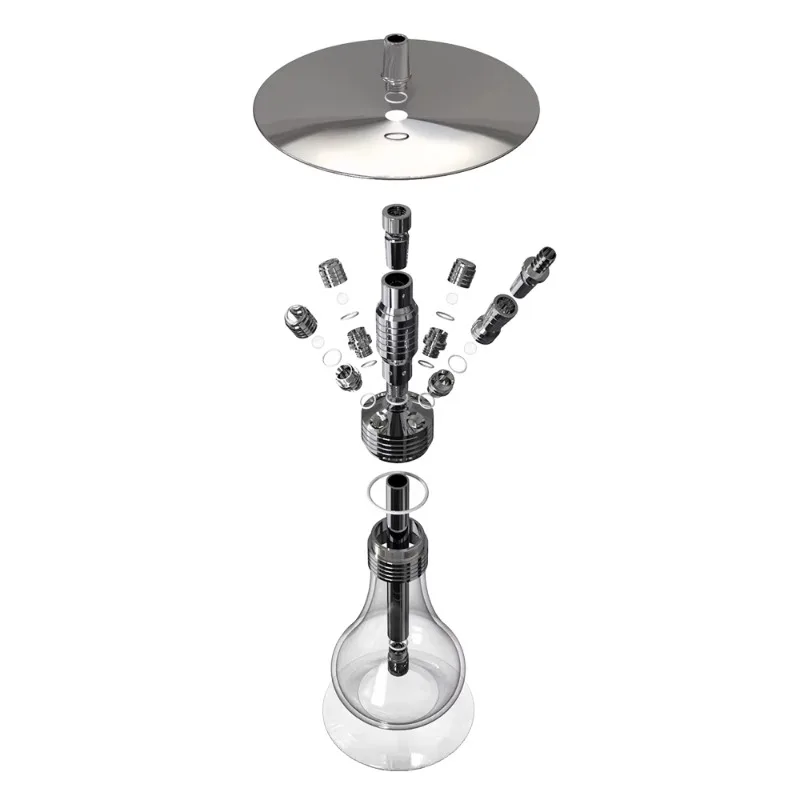 

Arab shisha full set of bar pot Internet celebrity DA stainless steel night game KTV home camping, double tube four tube