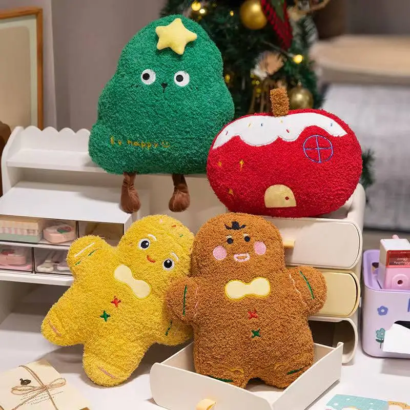 Ultima serie di Natale Cuscino Kawaii Peluche ripiene Bambola Cartoon Anime Regalo carino per il compleanno dei bambini Divertimento Arredamento per la casa