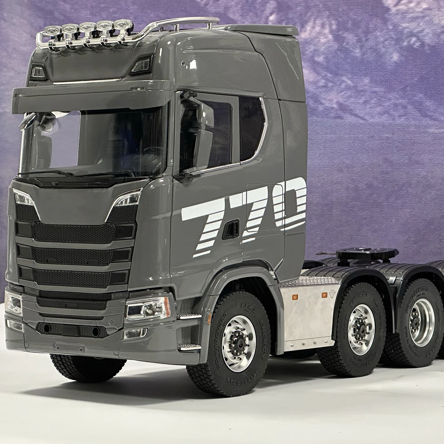 Tamiya 770s rc reboque 1/14 6x6 rc reboque com luzes sons caminhão de controle remoto simulação engenharia máquinas modelo brinquedos