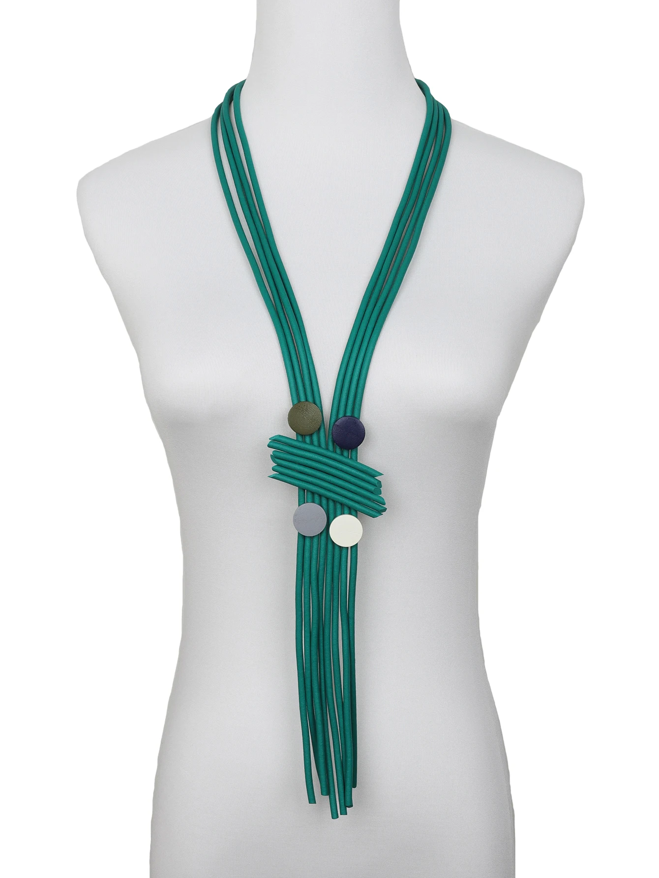 UKEBAY Neue Lange Quasten-Halsketten für Damen, Designer Handgefertigte Luxus-Anhänger-Halskette, Gummi-Schmuck, Holz-Accessoires Halsketten – Detail 15