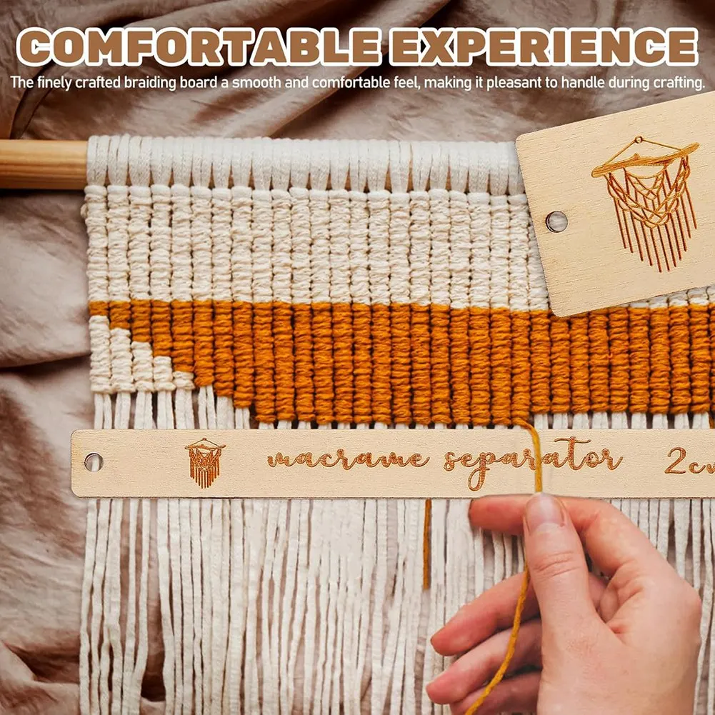 Kit de macrame DIY A06K com placa de macrame e kit de pinos Ferramentas de macrame Suprimentos de macrame