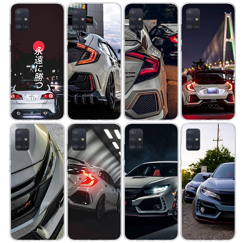 JDM Type R Civic Sport Car Phone Case for Samsung Galaxy A51 A71 A41 A31 A21S A11 A01 A50S A70 A40 A30S A20E A20S A10S A6 A7 A8