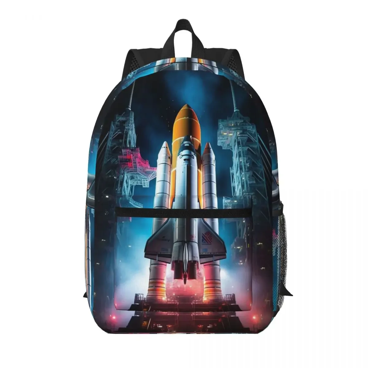 Space Shuttle Rocket Student Backpack School Bag Hiking Travel Daypack for Boys Girls Bookbag Shoulder Bags