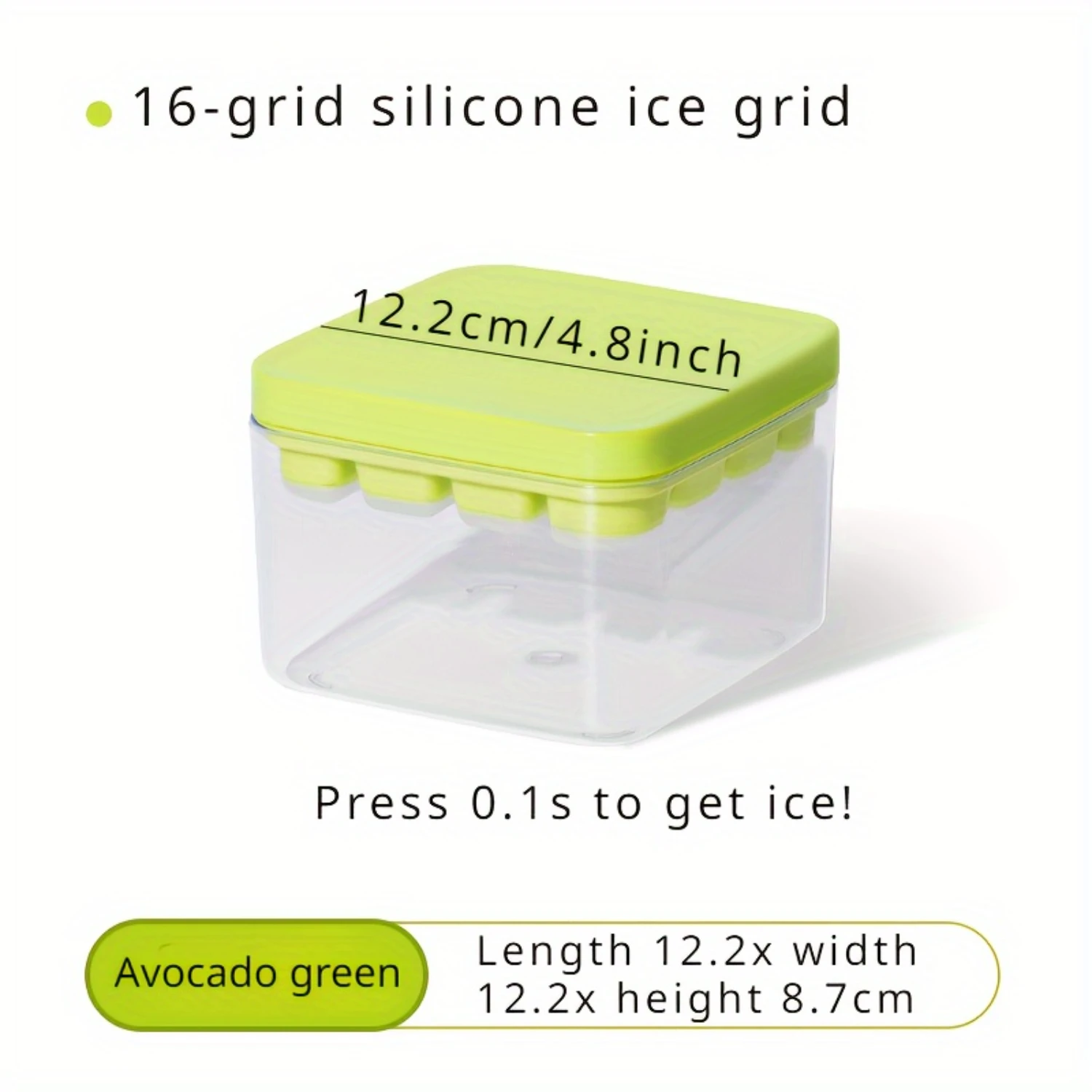 1pc, Ice Cube Mold, Freezer Ice Tray With Lid, Easy To Release Ice Cubes Mold With  Box For Refrigerating Cocktails Whiskey Coff