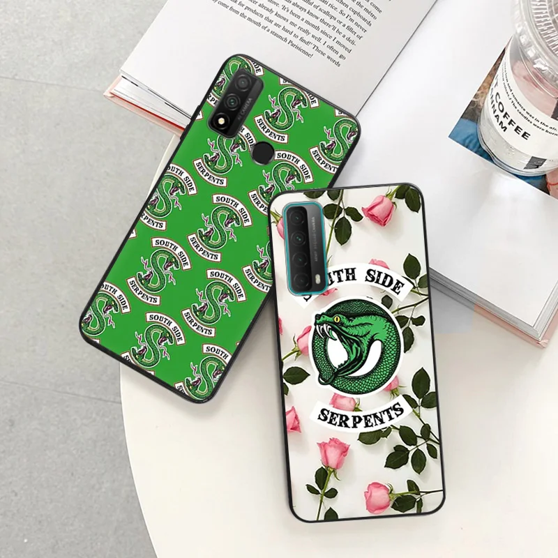 Black Soft Phone Case for Huawei P40 P30 P20 Lite P_Smart Z Riverdale Serpents Motorola G30 G31 One Fusion Edge 20 30 Pro Cover