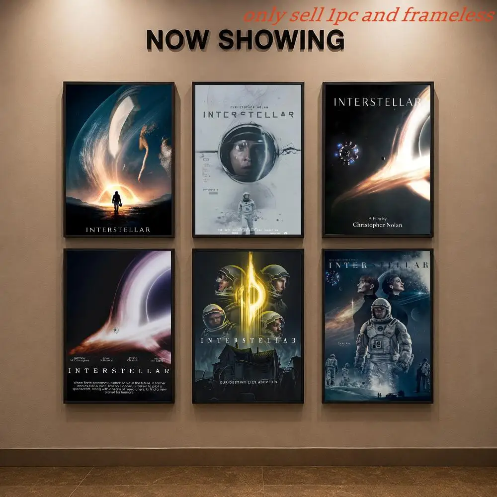 Science fiction film I-InterstellarS Poster Painting Prints Wall Art Picture Film Room Home Bar Cafe Decor Mural