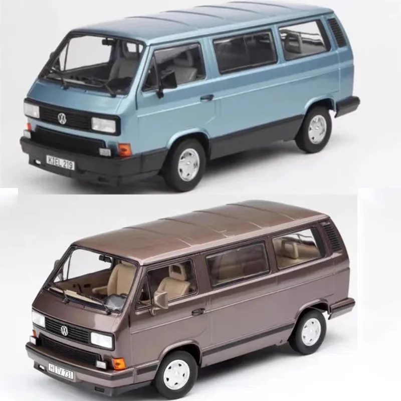 Diecast 1/18 Scale Vw Multivan T3 T1 Van Bus Alloy Classic Car Model Collectible Toy Gift Souvenir Static Display Ornaments