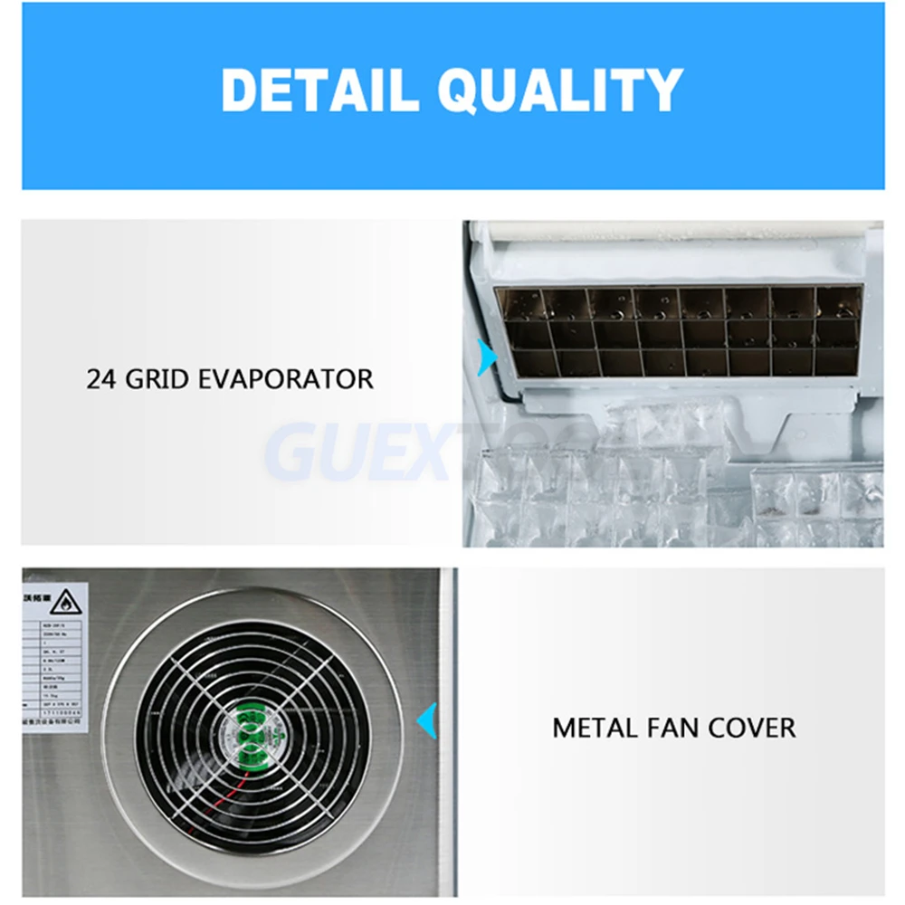 Komercyjna maszyna do kostek lodu kostkarka do lodu domowego kwadratowy Generator lodu ręczny wtrysk wody