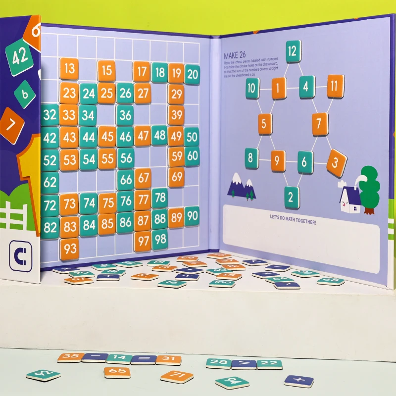 자석 숫자 스티커 몬테소리 수학 학습 게임 디지털 지능 개발 장난감 유아 교육 교구