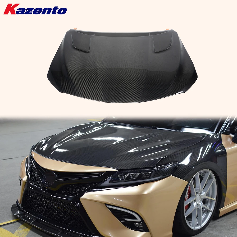 

Для Toyota Camry XV70 17-23 карбоновый передний вентилируемый капот охлаждения в стиле KZ (океанская перевозка выгодно, добро пожаловать в уголь)