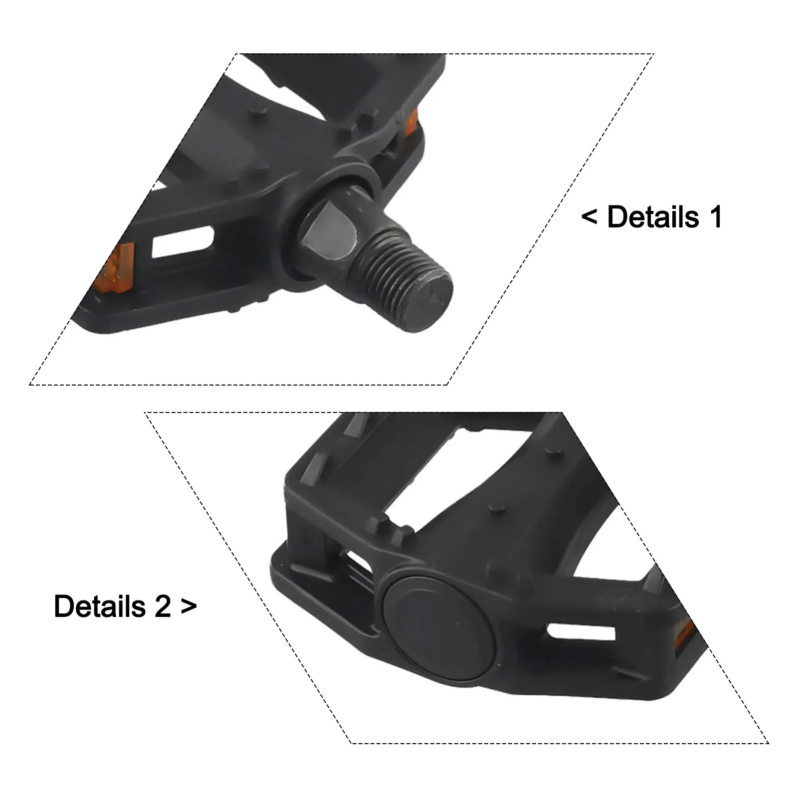 Children\'s Bicycle Parts Innovative Flat Pedals Featuring Increased Grip and Reflective Design for Nighttime Safety