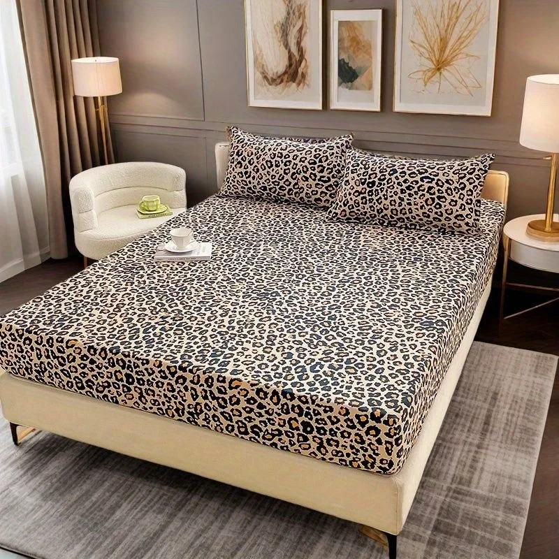 Juego de sábanas cepilladas 100% poliéster de 3 piezas: suave y adecuado para todas las estaciones, incluye 1 sábana y 2 fundas de almohada