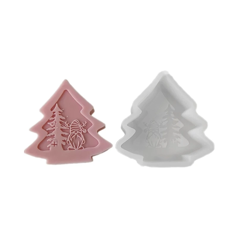 Easy Demold Silicone Mold Christmas Tree Shaped Mould for Candle Jewelry Tool