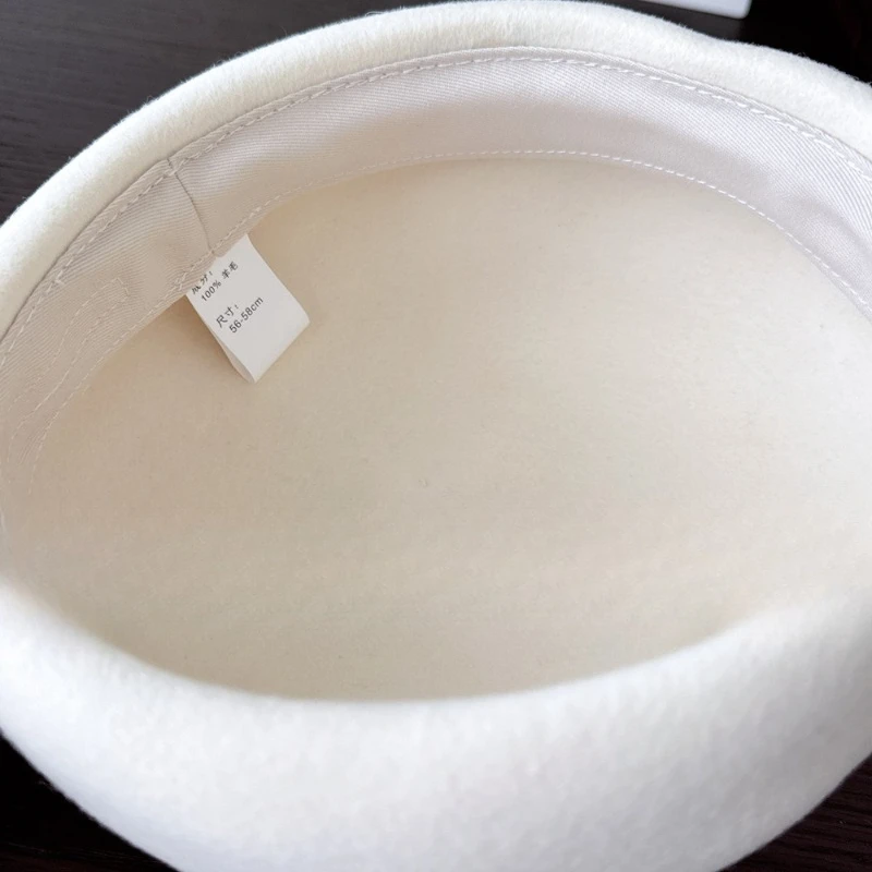 Koreanische Version Ins Süße Schleife Pelzbommel Woll-Baskenmütze Damen Winter Vielseitige Elegante Warme Malermütze Einfarbige Kürbismütze – Detail 6