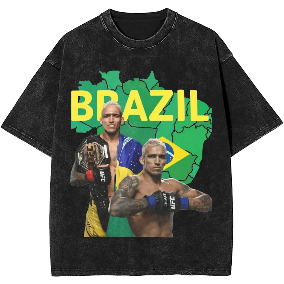 Harajuku Washed Shirts Charles Oliveira Lightweight DO BRONX Champion Merch Novelty T-Shirts Oversize Streetwear Cotton Tops Tee