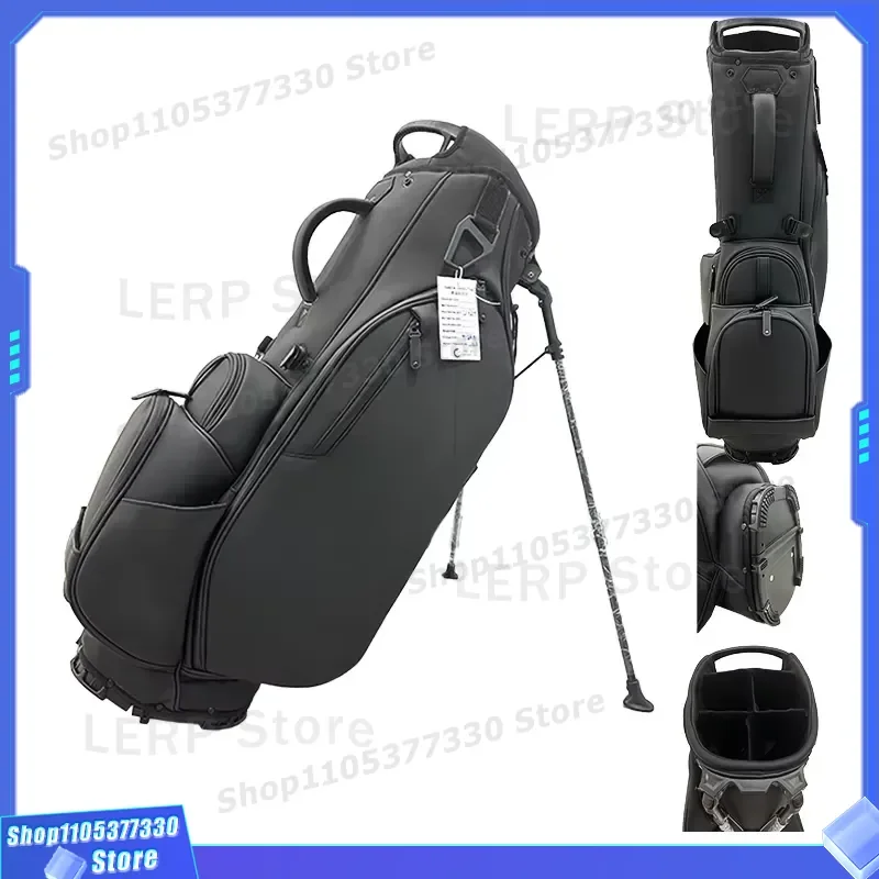 Lightweight Black PU Waterproof Golf Travel Bag With Bracket Stand Rack For Men Women Outdoor Sports Equipment Storage Case