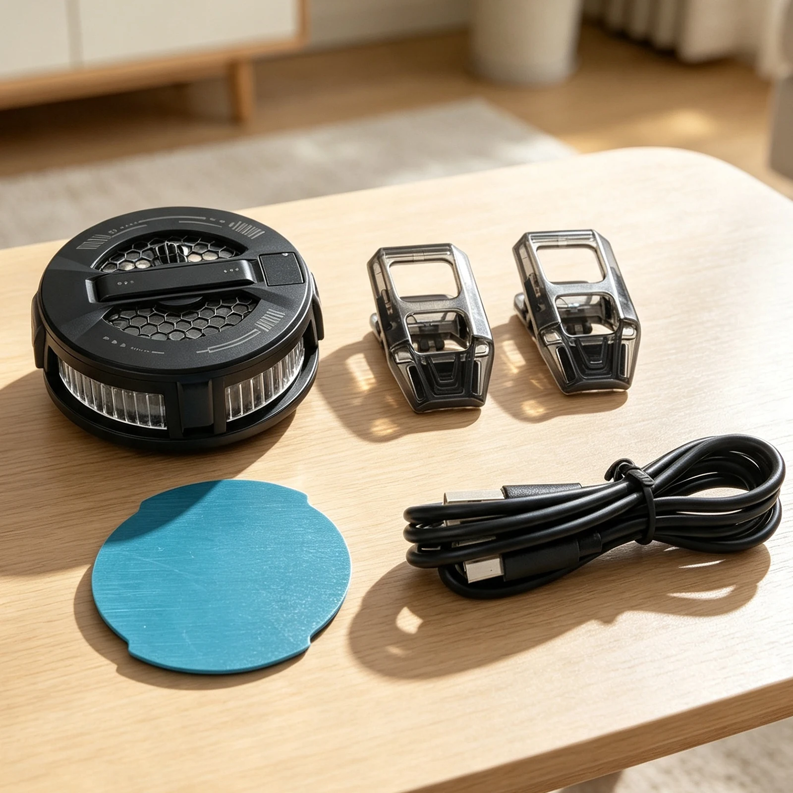 for Type C Powered Portable Phone Cooler with Onboard Temperature Sensing RGB Light Patterns and Optimized Airflow for Gaming