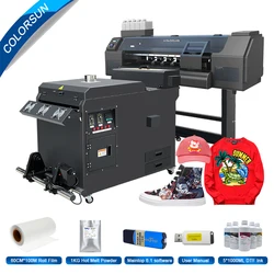 Colorsun A1 DTF Printer For Epson I1600/I3200 T-shirt Printer with powder shaker A1 DTF Printer For T-shirt For All Fabric