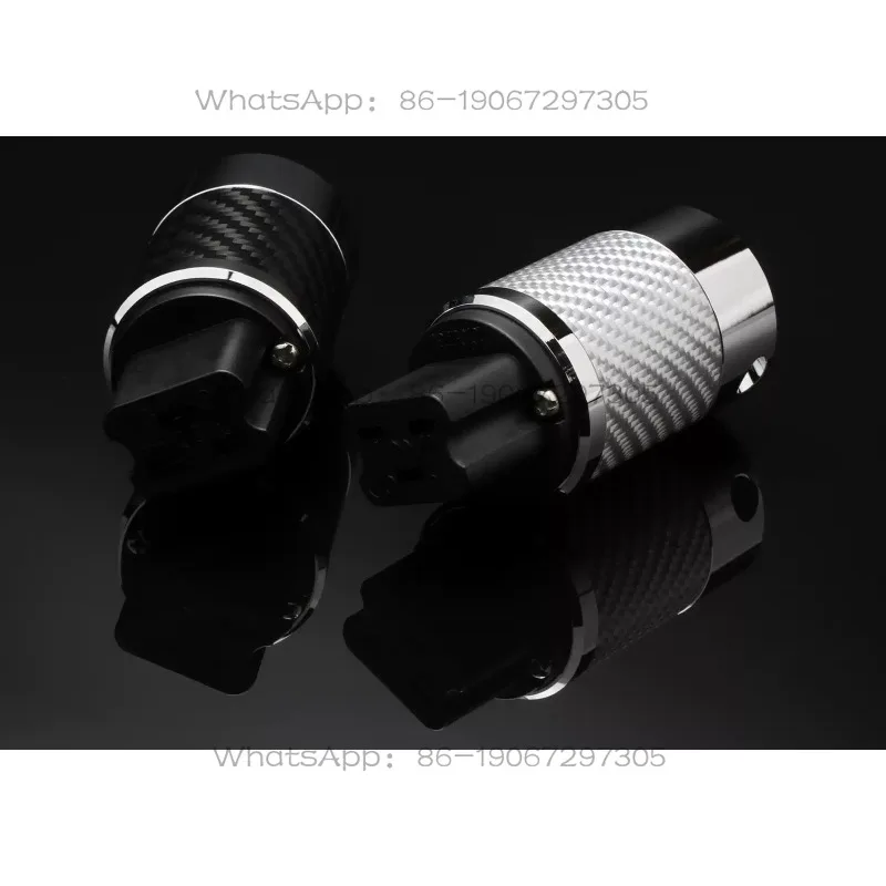 Audiophile Grade Gold-plated Carbon Fiber Power Supply Tail Plug Audio 20A British HIFI Power Plug Tail Plug