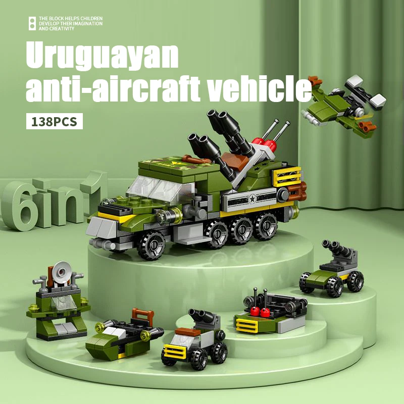 Children's small particle building block toys boys children's puzzle gifts DIY gifts assembly of fighter jet engineering mecha