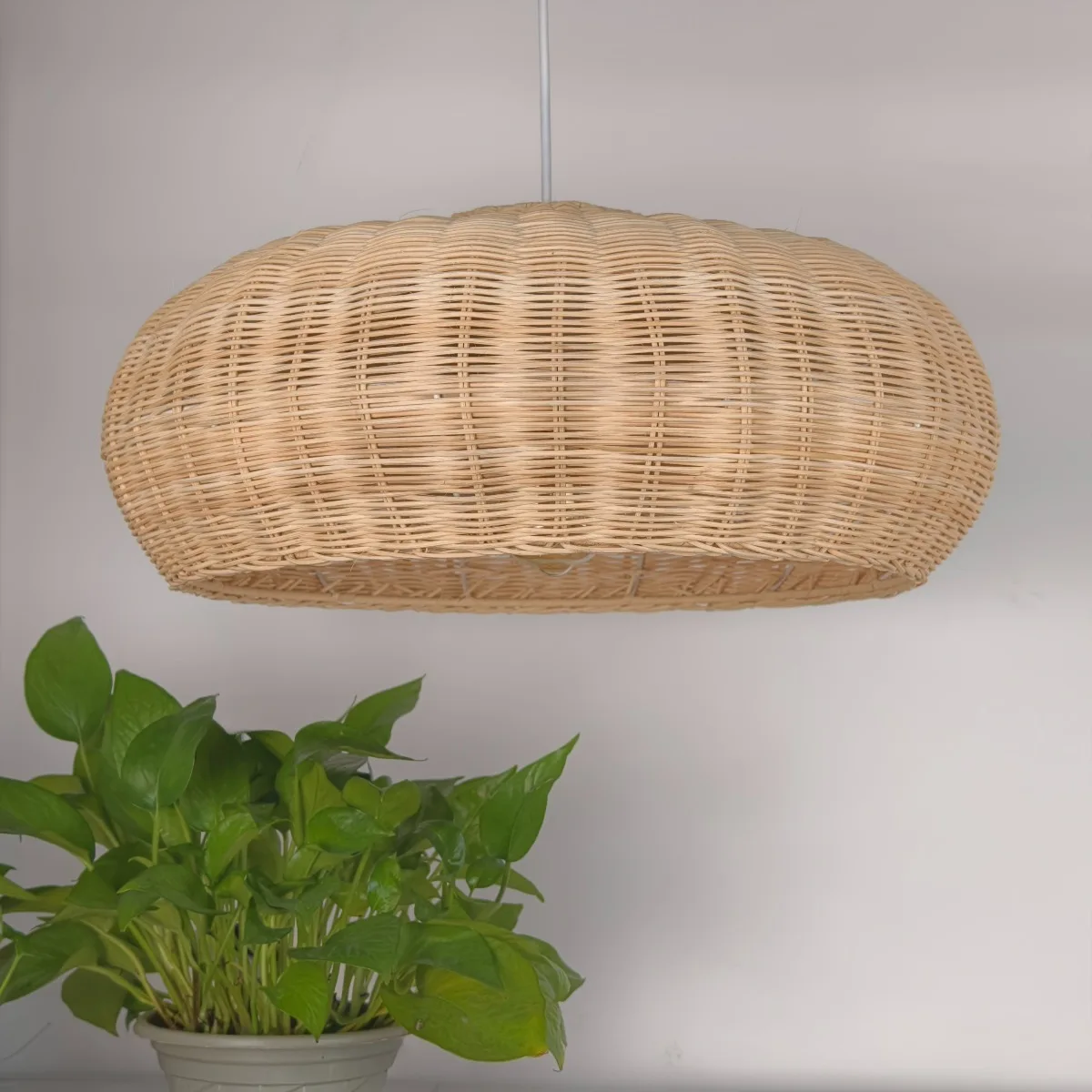 JOYINLED النمط الياباني المنسوجة يدويا الروطان قلادة ضوء E27 قلادة مصباح الطعام غرفة نوم غرفة المعيشة بوهو الروطان الخوص الثريا #1
