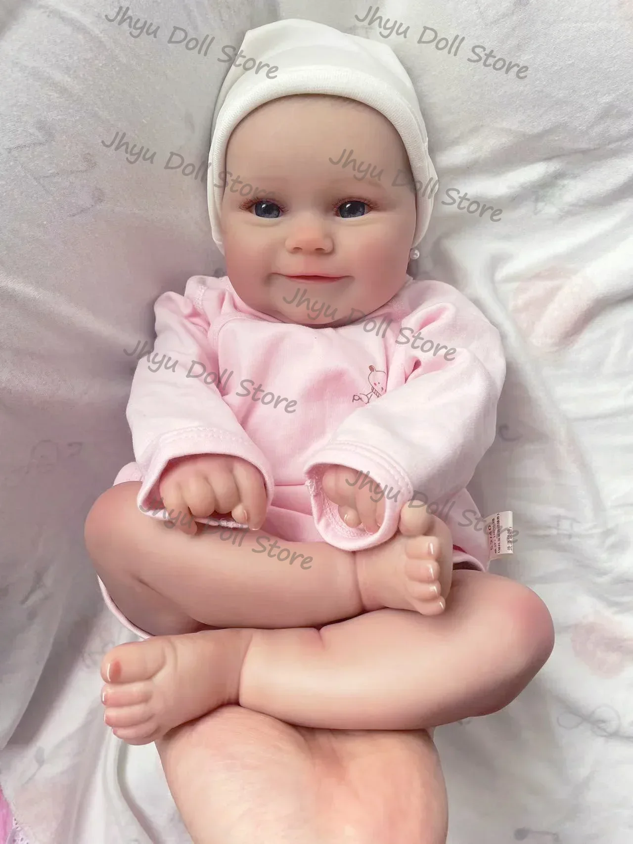 48CM Maddie al geschilderd afgewerkte herboren pop handgemaakte levensechte babymeisje Genesis handverf 3D huidskleur zichtbare aderen