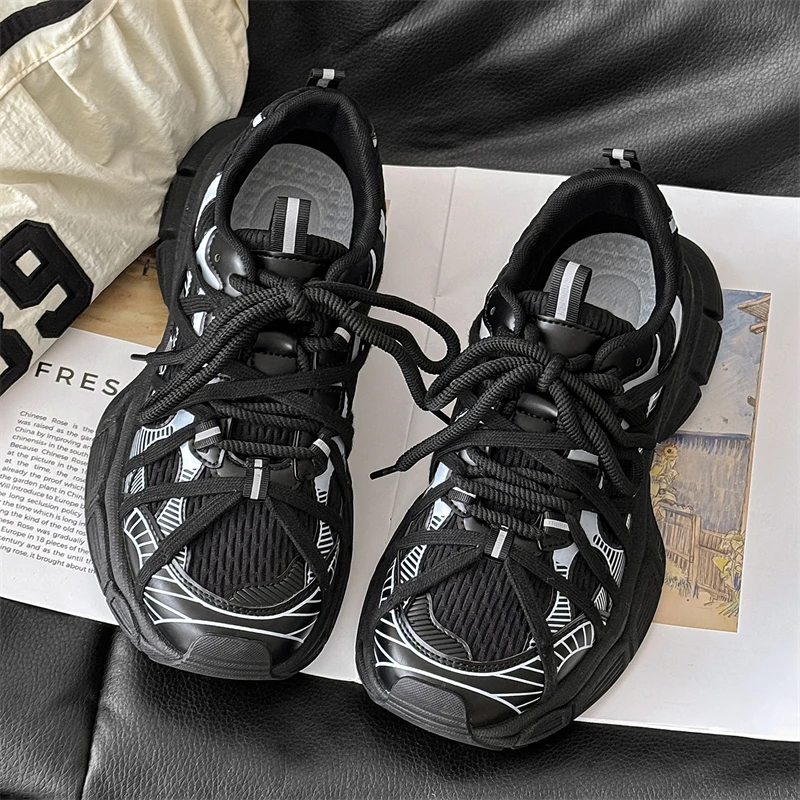 

MODX повседневные сетчатые туфли для папы, дышащая мужская обувь на толстой подошве