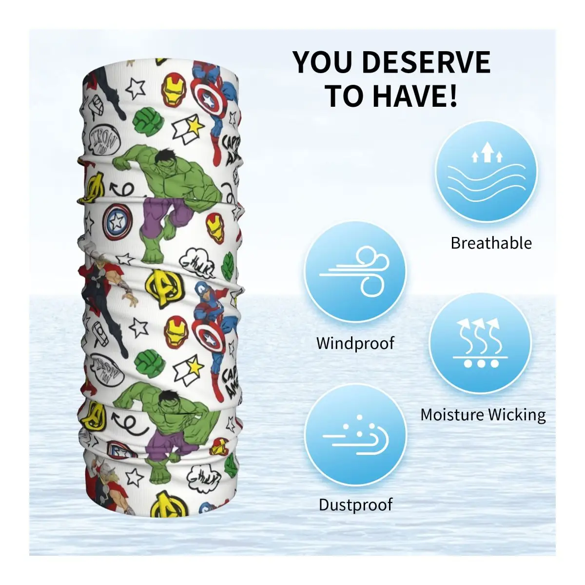 مخصص كابتن أمريكا باندانا الرقبة أدفأ الرجال النساء الشتاء التزلج التنزه وشاح الجراب أنيمي خارقة فيلم واقي الوجه