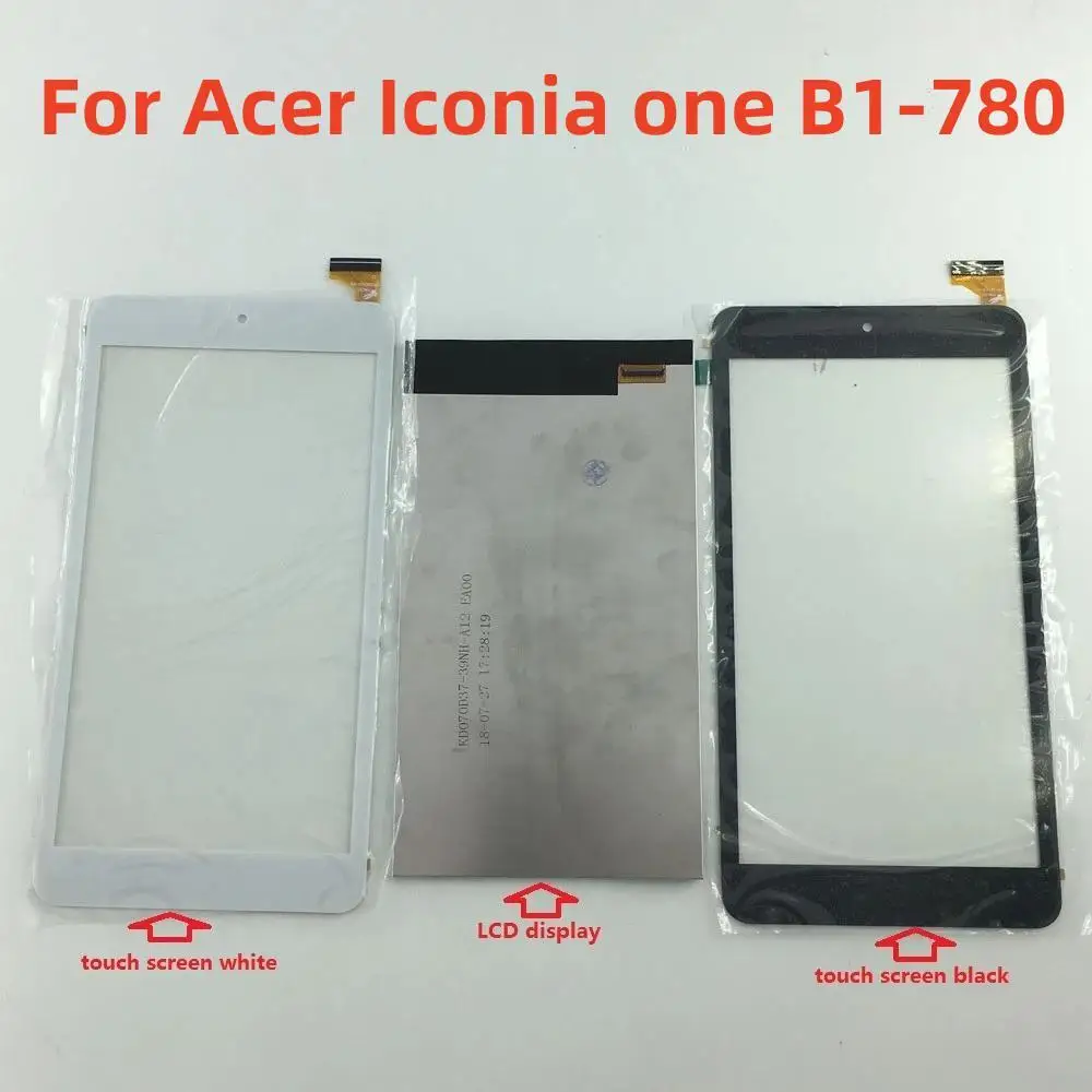 7 inch For Acer Iconia one B1-780 Full Touch Screen Digitizer Sensor Glass Lens + LCD Display Panel Monitor black and white