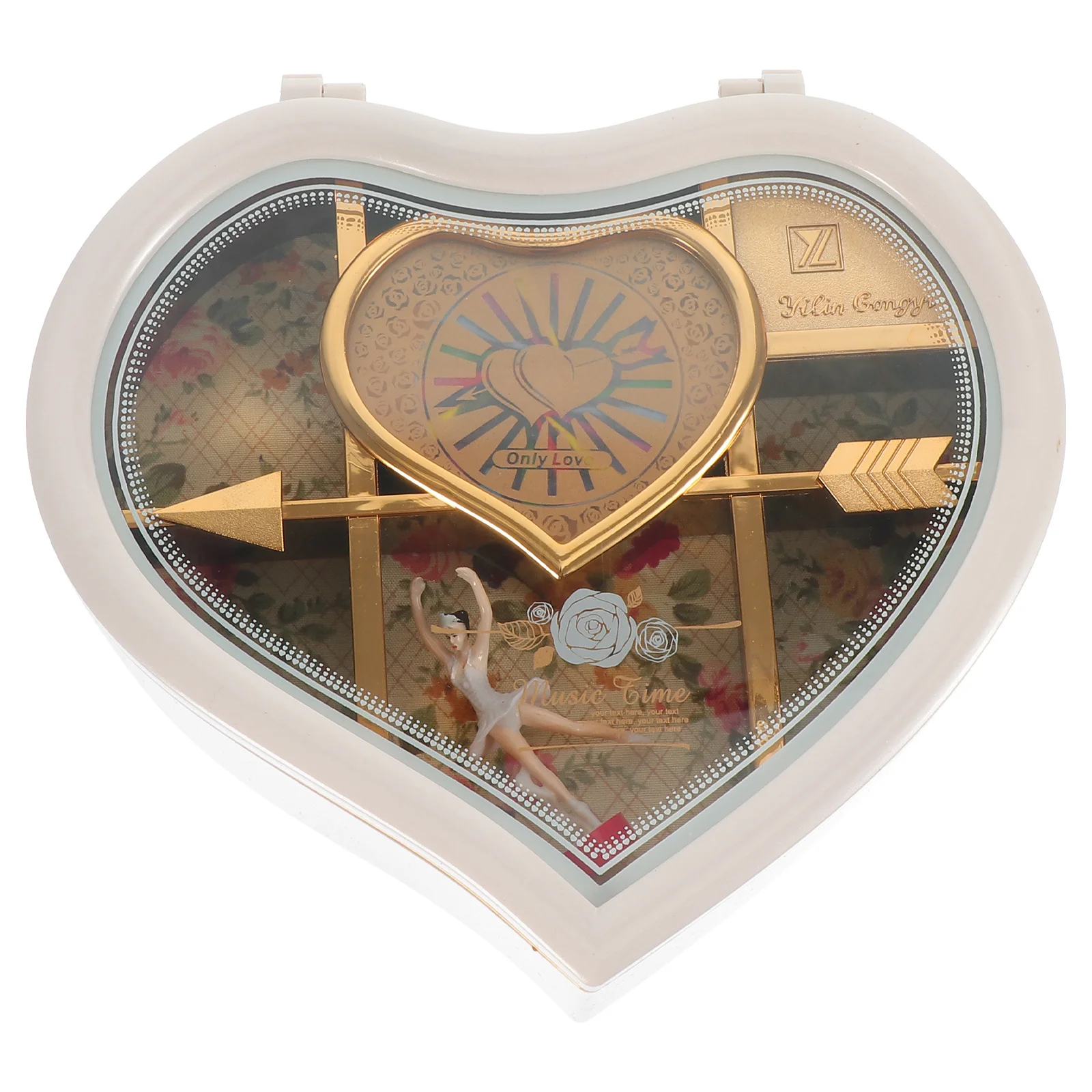 Heart Shaped Music Jewelry Dancing Ballerina Melody Box Desktop Decoration Gift For Her Jewelry Storage Organizer