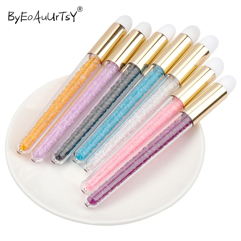 3Pcs Professional Crystal Eyelash Cleaning Brush Lash Shampoo Brush Eyebrow Nose Blackhead Cleaning Brushes Beauty Makeup Tools